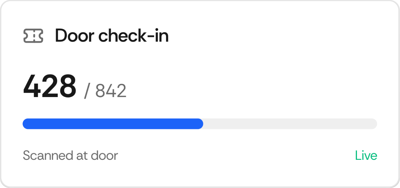 Live door check-in